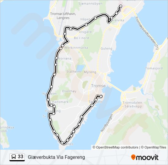 33 Bus Line Map