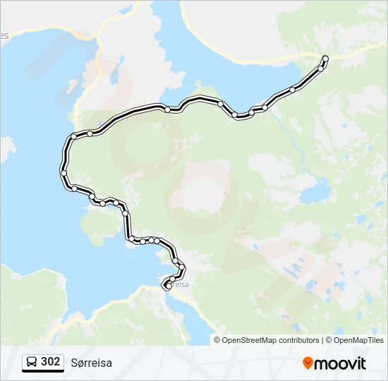 302 Bus Line Map
