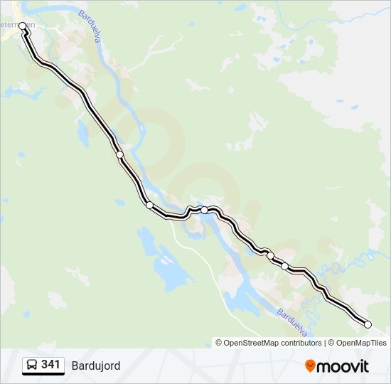 341 Bus Line Map