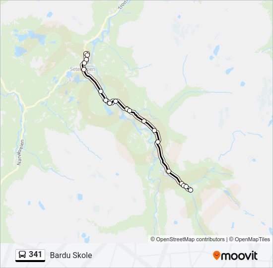 341 Bus Line Map