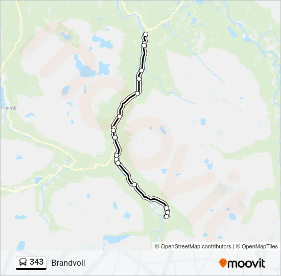 343 Bus Line Map