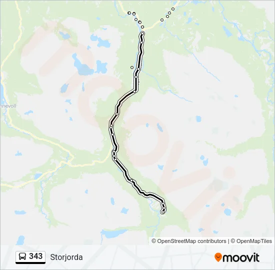 343 Bus Line Map