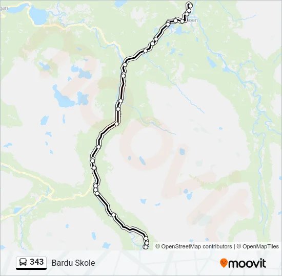 343 Bus Line Map