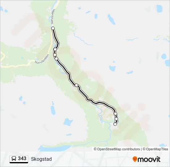 343 Bus Line Map
