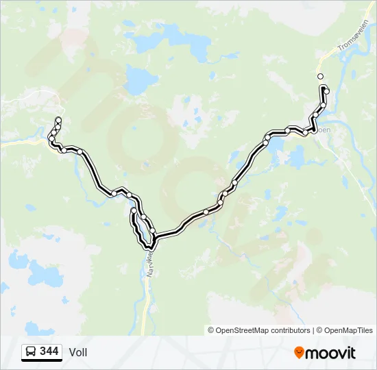 344 Bus Line Map