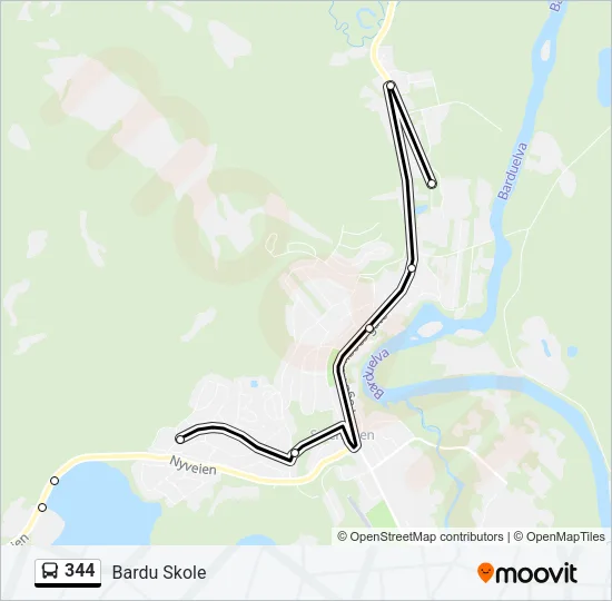344 Bus Line Map