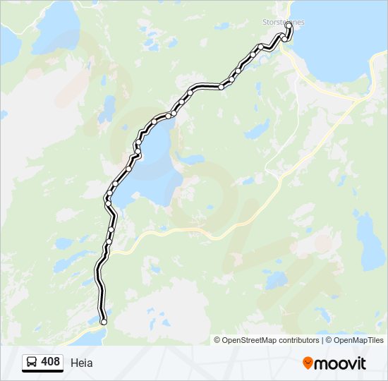 408 bus Line Map