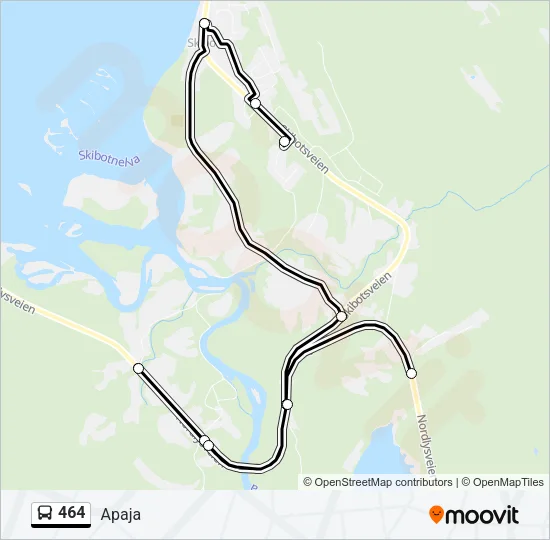 464 Bus Line Map