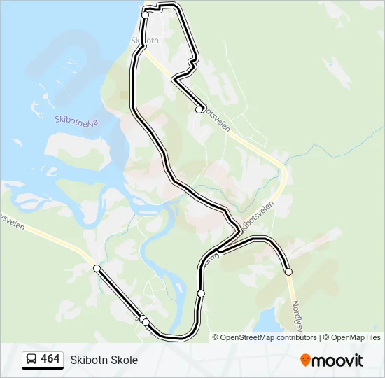 464 Bus Line Map
