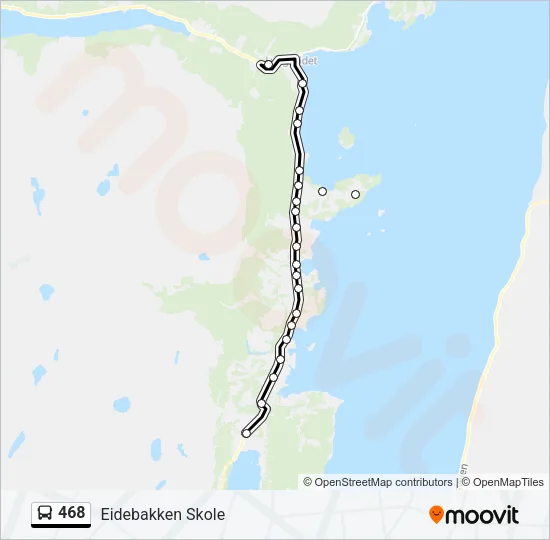 468 Bus Line Map