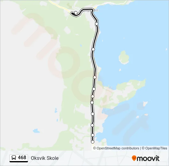 468 Bus Line Map