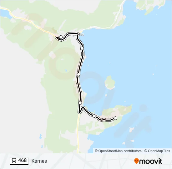468 Bus Line Map