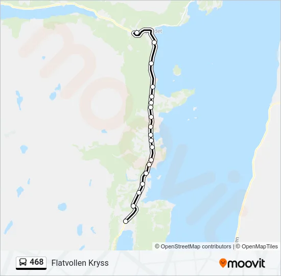 468 Bus Line Map