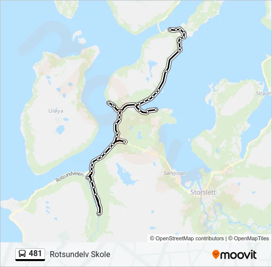 481 Bus Line Map