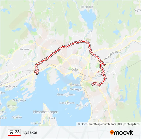 23 Bus Line Map