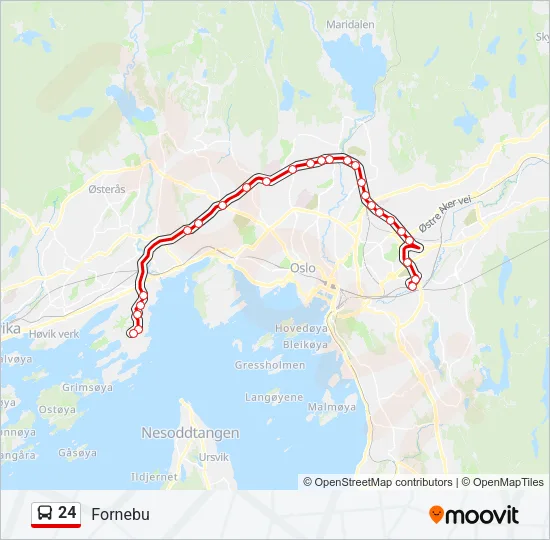 24 Bus Line Map