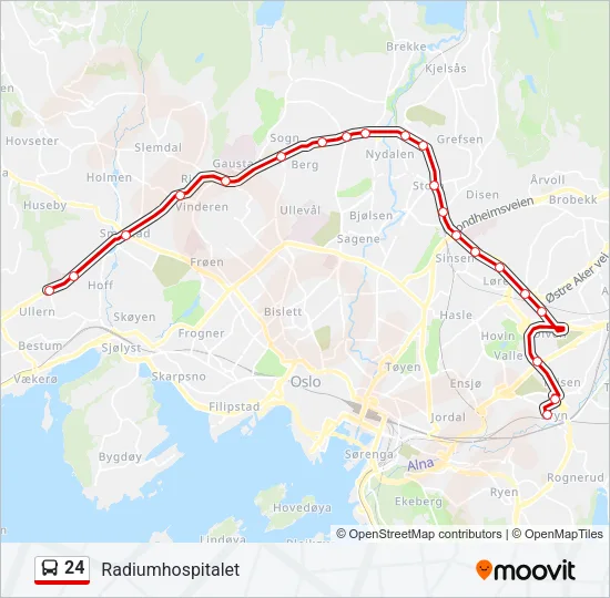 24 Bus Line Map