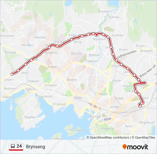 24 Bus Line Map