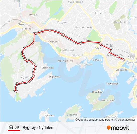 30 Bus Line Map