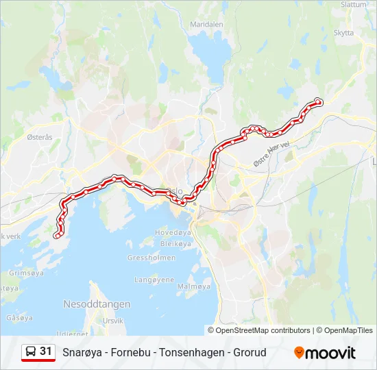 31 Bus Line Map