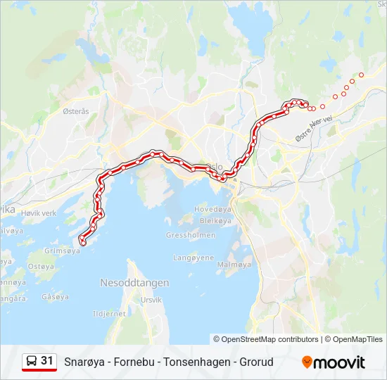 31 Bus Line Map