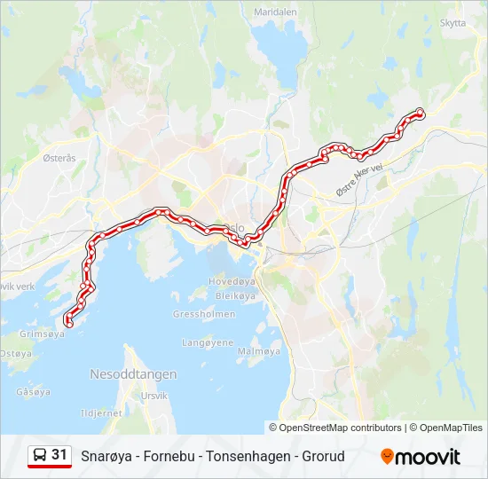 31 Bus Line Map