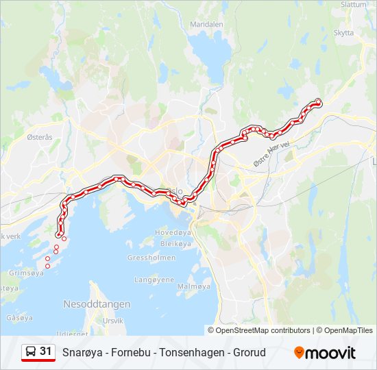 31 bus Line Map