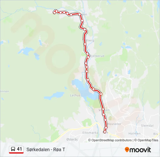 41 Bus Line Map