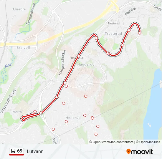 69 Bus Line Map