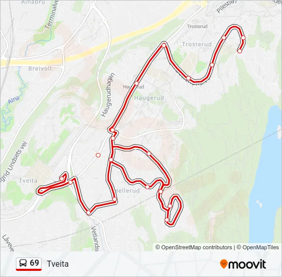 69 Bus Line Map
