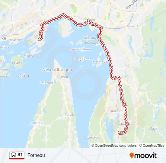 81 bus Line Map