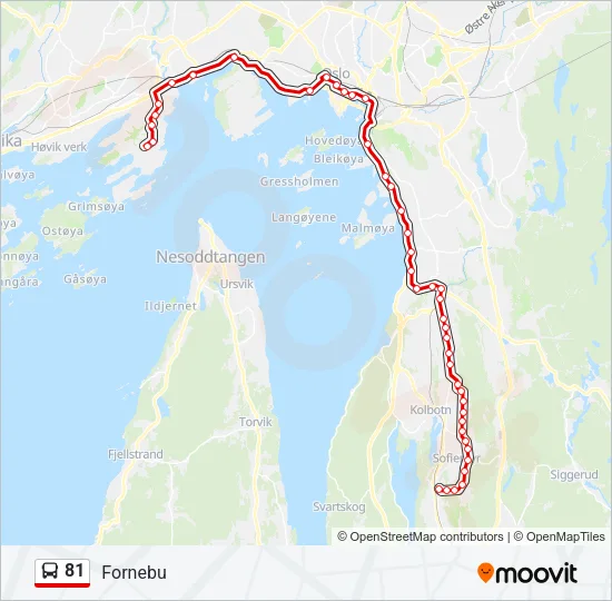 81 Bus Line Map