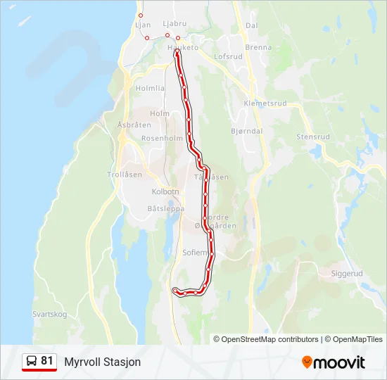 81 Bus Line Map