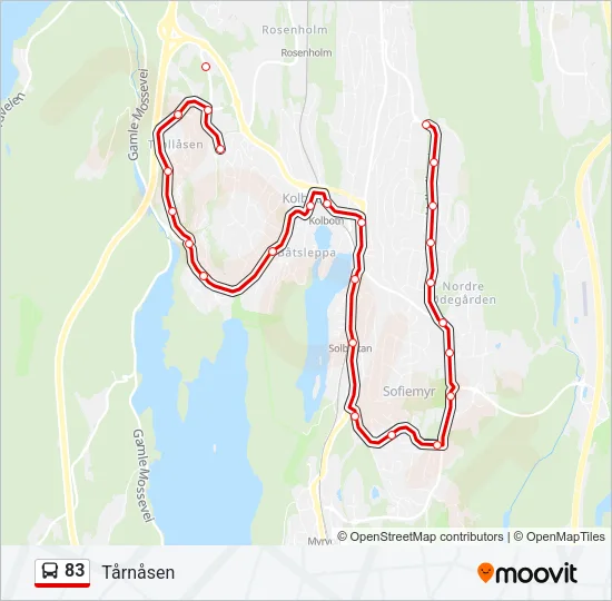 83 Bus Line Map