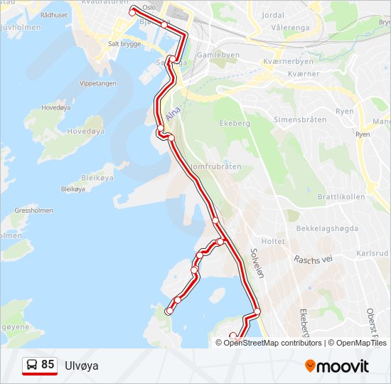 85 Bus Line Map