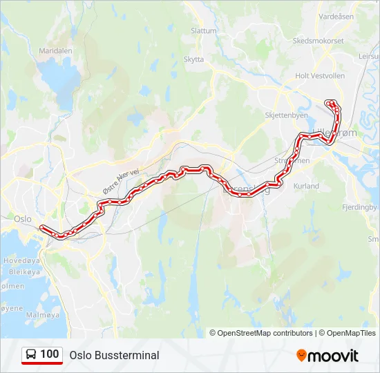 100 Bus Line Map