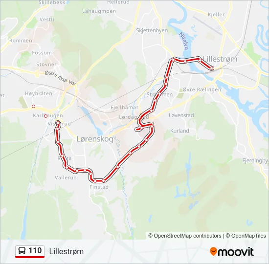 110 Bus Line Map