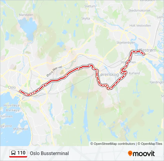 110 Bus Line Map