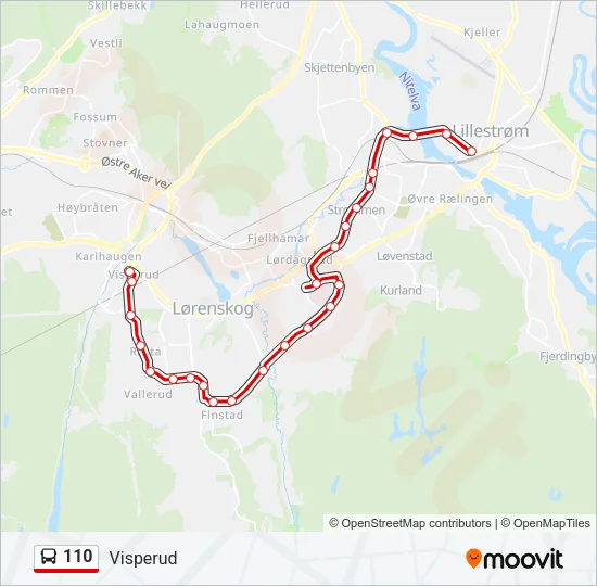 110 Bus Line Map
