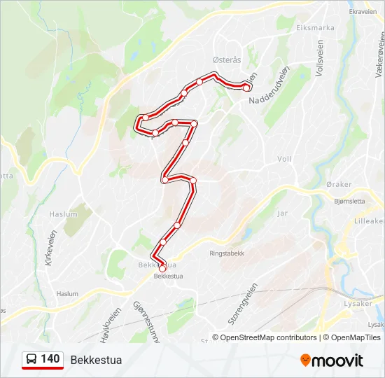 140 Bus Line Map