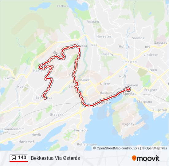 140 Bus Line Map