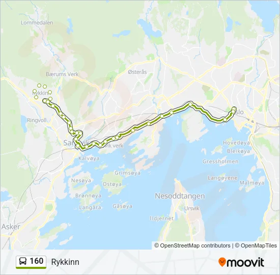 160 Bus Line Map