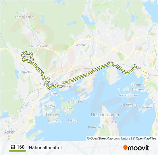 160 Bus Line Map