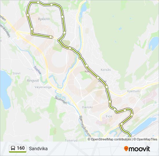 160 Bus Line Map