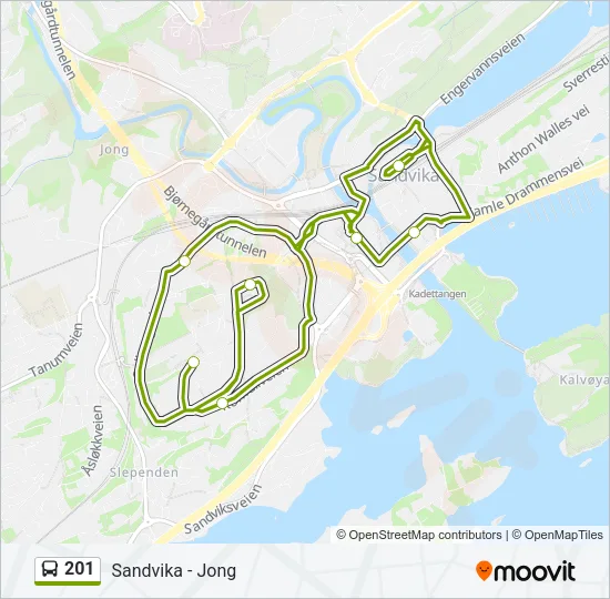 201 Bus Line Map