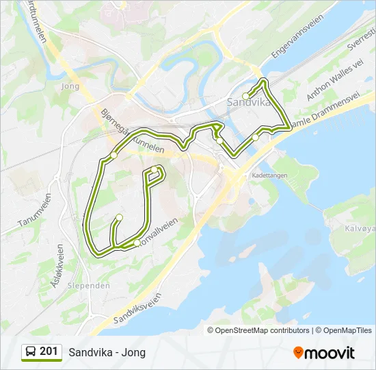 201 Bus Line Map