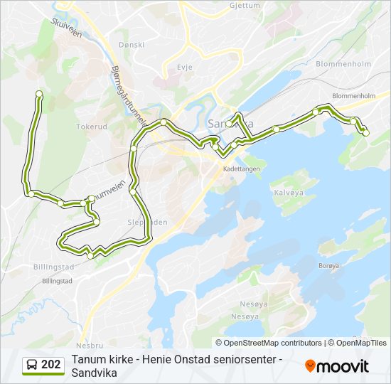 202 Bus Line Map