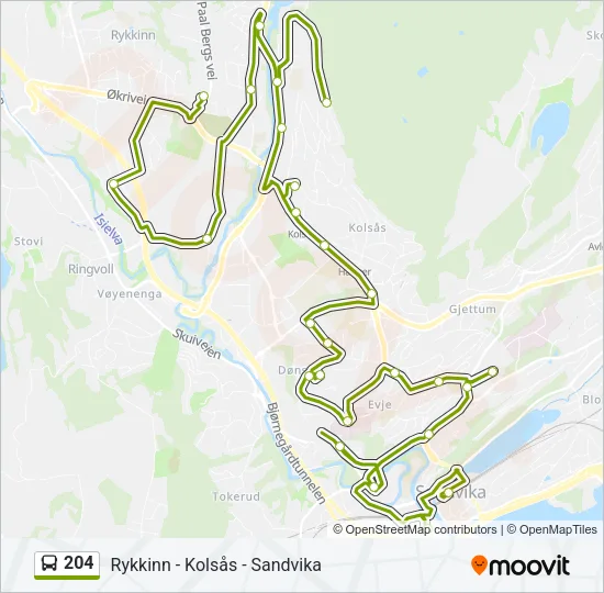 204 Bus Line Map