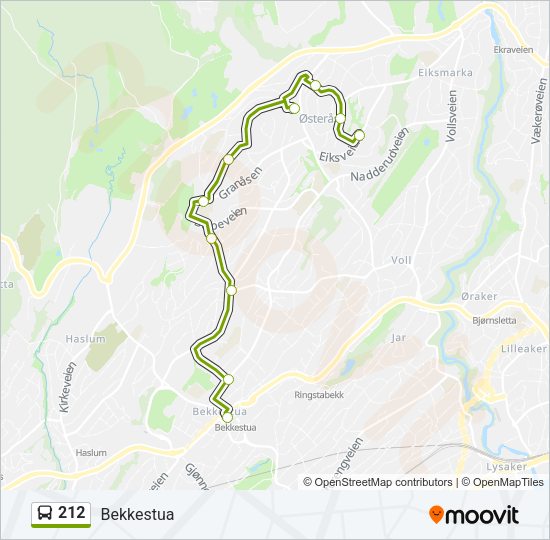 212 Bus Line Map
