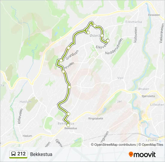 212 Bus Line Map